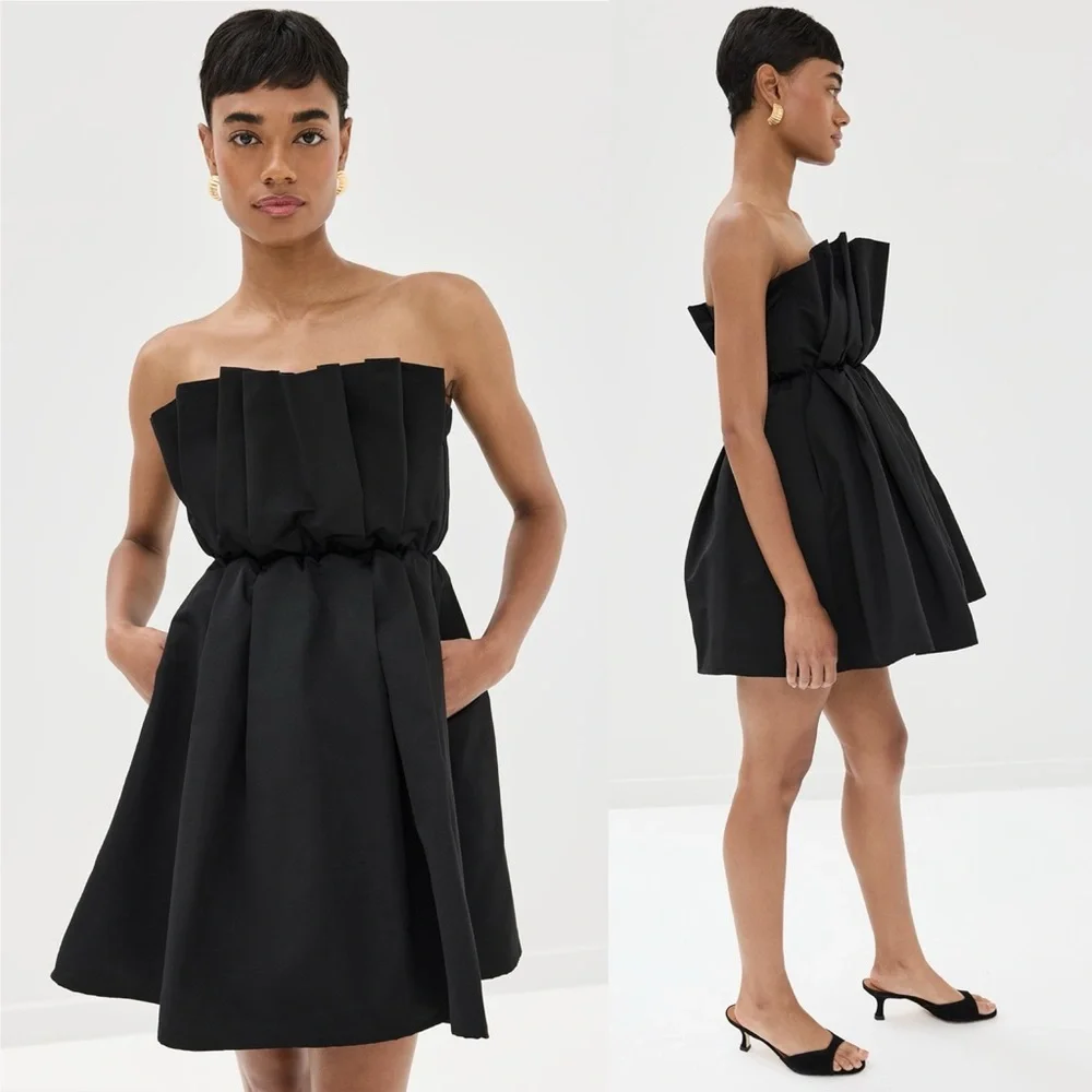staud pleated mini dress STAUD Mini Bella Dress